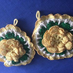 Crochet Yellow Rose #2712